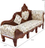 Hand Made Teak Wood Sofa Couch/diwan Three Seater for Living Room Furniture Solid Wood Diwan  (Finish Color -Brown, Pre-assembled) - Image 4