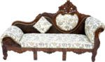 Hand Made Teak Wood Sofa Couch/diwan Three Seater for Living Room Furniture Solid Wood Diwan  (Finish Color -Brown, Pre-assembled)