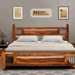 Solid Sheesham Wood Queen Size Bed
