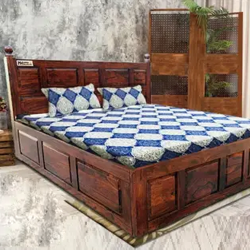 Sheesham Wood Solid Wood King Box Bed - Image 1