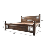 Solid Sheesham Wood King Size Bed - Image 2