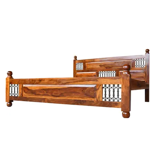 Solid Sheesham Wood Queen Size Bed - Image 4