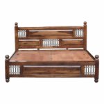 Solid Sheesham Wood King Size Bed - Image 4