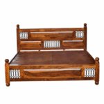 Solid Sheesham Wood Queen Size Bed - Image 5