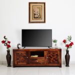MEERHANDICRAFT SOLID WOOD SHEESHAM TV UNIT