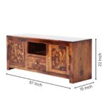 MEERHANDICRAFT SOLID WOOD SHEESHAM TV UNIT - Image 2