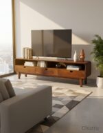 MEERAHANDICRAFT SOLID SHEESHAM WOOD TV UNIT