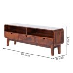 MEERAHANDICRAFT SOLID SHEESHAM WOOD TV UNIT - Image 2