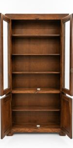 MEERA HANDICRAFT SHEESHAM WOOD CERMIC TILE -GLASS DOOR BOOKSELF - Image 2