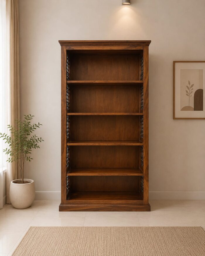 MEERAHANDICRAFT SHEESHAM WOOD IRONROD OPONED BOOKSELF - Image 2