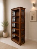 MEERAHANDICRAFT SHEESHAM WOOD IRONROD OPONED BOOKSELF