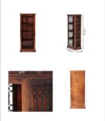 MEERAHANDICRAFT SHEESHAM WOOD IRONROD BOOKSELF (5X2) - Image 2