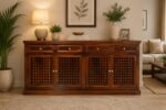 MEERAHANDICRAFT SHEESHAM WOOD CNC SIDEBOARD (6X3)FEET
