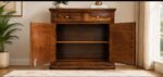 MEERAHANDICRAFT SHEESHAM WOOD CERMAIC TILE CABINET OR SHOERACK - Image 2
