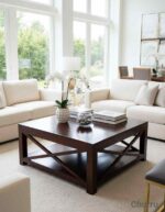MEERAHANDICRAFT SHEESHAM WOOD SQUARE SHAPE CENTER/COFFETABLE
