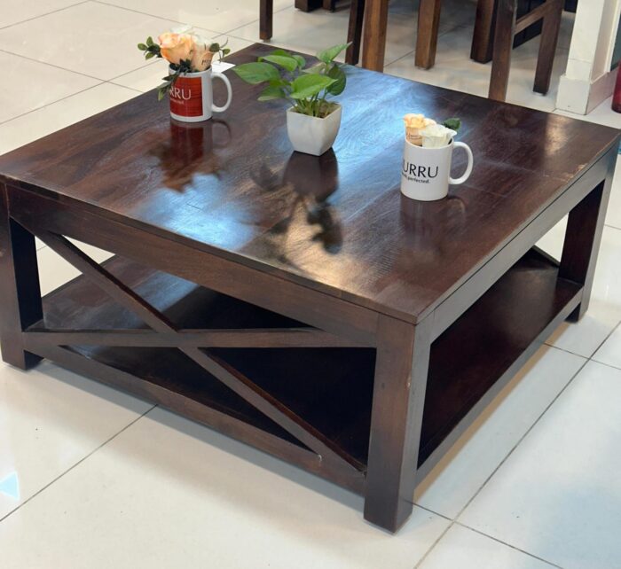 MEERAHANDICRAFT SHEESHAM WOOD SQUARE SHAPE CENTER/COFFETABLE - Image 2