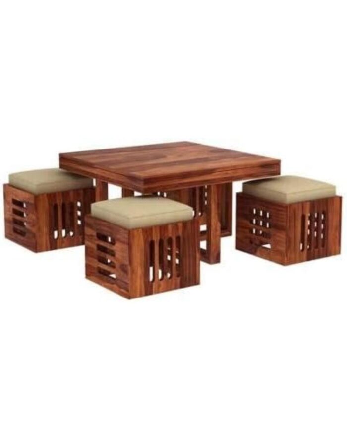 MEERAHANDICRAFT CENTER /COFFEE TABLE WITH 4 STOOL - Image 2