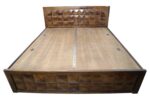 MEERAHANDICRAFTSHEESHAM SOLIDWOOD PYRAMID DIAMOND KING SIZE COT WITHOUT STORAGE - Image 2