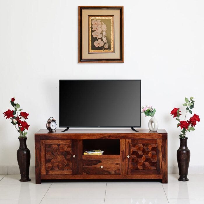 WhatsApp Image 2026-08-02 at 9.11.04 PM MEERHANDICRAFT SOLID WOOD SHEESHAM TV UNIT - Image 1