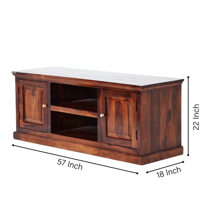 MEERAHANDICRAFT SHEESHAM SOLID WOOD PANNEL TV UNIT - Image 3