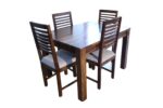 MEERAHANDICRAFT SHEESHAM WOOD PLAIN DINNING TABLE WITH 4 SEATER - Image 2