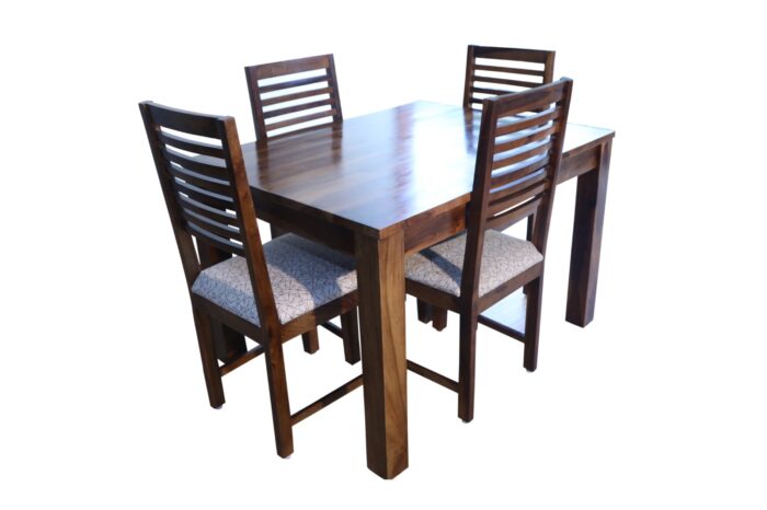 MEERAHANDICRAFT SHEESHAM WOOD PLAIN DINNING TABLE WITH 4 SEATER - Image 2