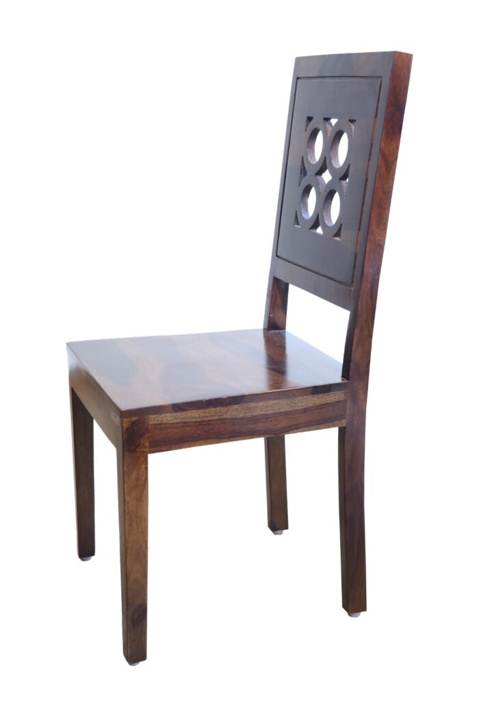 MEERAHANDICRAFT SHEESHAM WOOD PLAIN DINNING TABLE WITH WHOLE SHAPE 6 CHAIR - Image 2