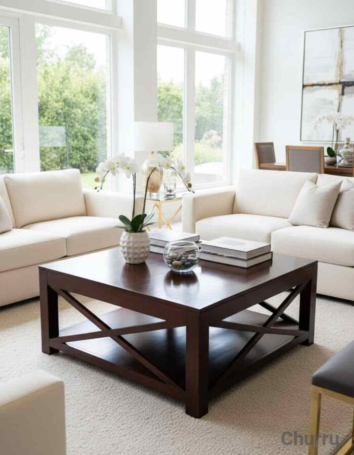 WhatsApp Image 2026-08-13 at 2.49.01 PM (1) MEERAHANDICRAFT SHEESHAM WOOD SQUARE SHAPE CENTER/COFFETABLE - Image 1