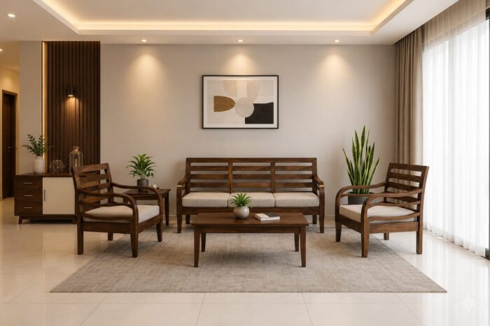 WhatsApp Image 2026-09-27 at 5.59.40 PM MEERAHANDICRAFT SHEESHAMWOOD 3+1+1 SOFA SET - Image 1